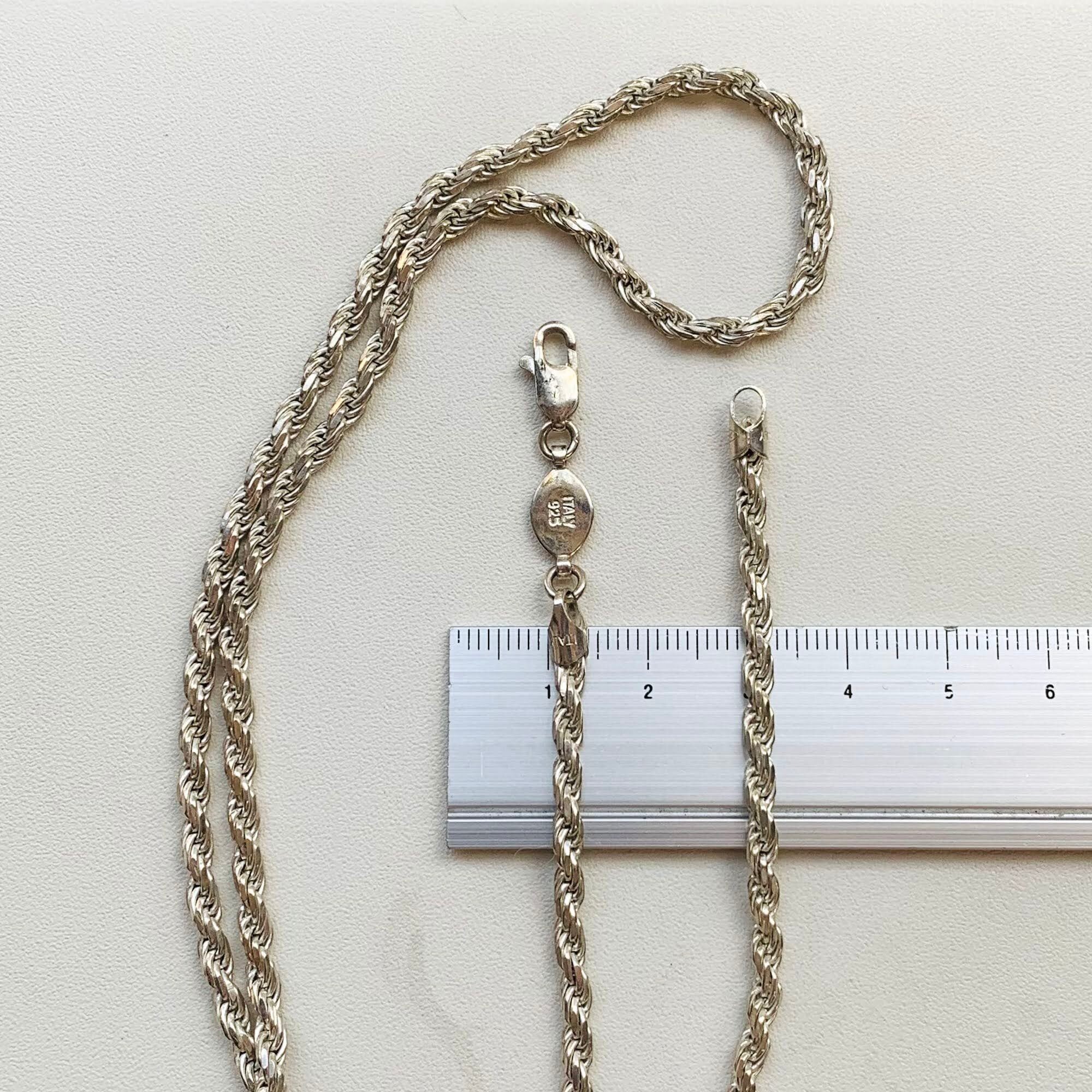 Italy シルバー925 ロープチェーンネックレス（61cm） | Milo Antiques 