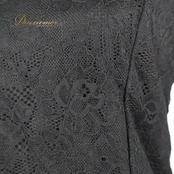 フラメンコ 衣装 トップス ブラウス 黒 レース レイリーナ Leirena 長袖 ダンス パーティ 発表会 透け感 ブラック系 レーストップス フラメンコブラウス ダンスウェア フォーマル シンプル Mサイズ 女性用 衣装 おしゃれ