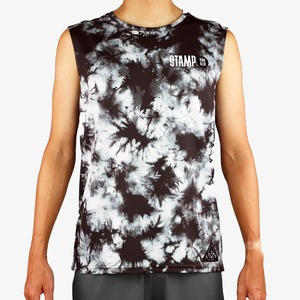STAMP Run&Co / STAMP GRAPHIC TANK (SUPPORT YOUR LOCAL. TIE DYE BLACK)