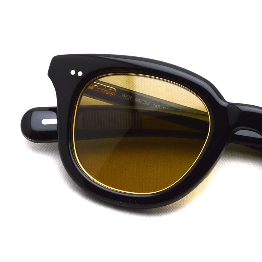 mille サングラス ブラック YUICHI TOYAMA オーバル YUICHI TOYAMA / U-171 BER / SG 01 Black/Gold - Brown ブラック