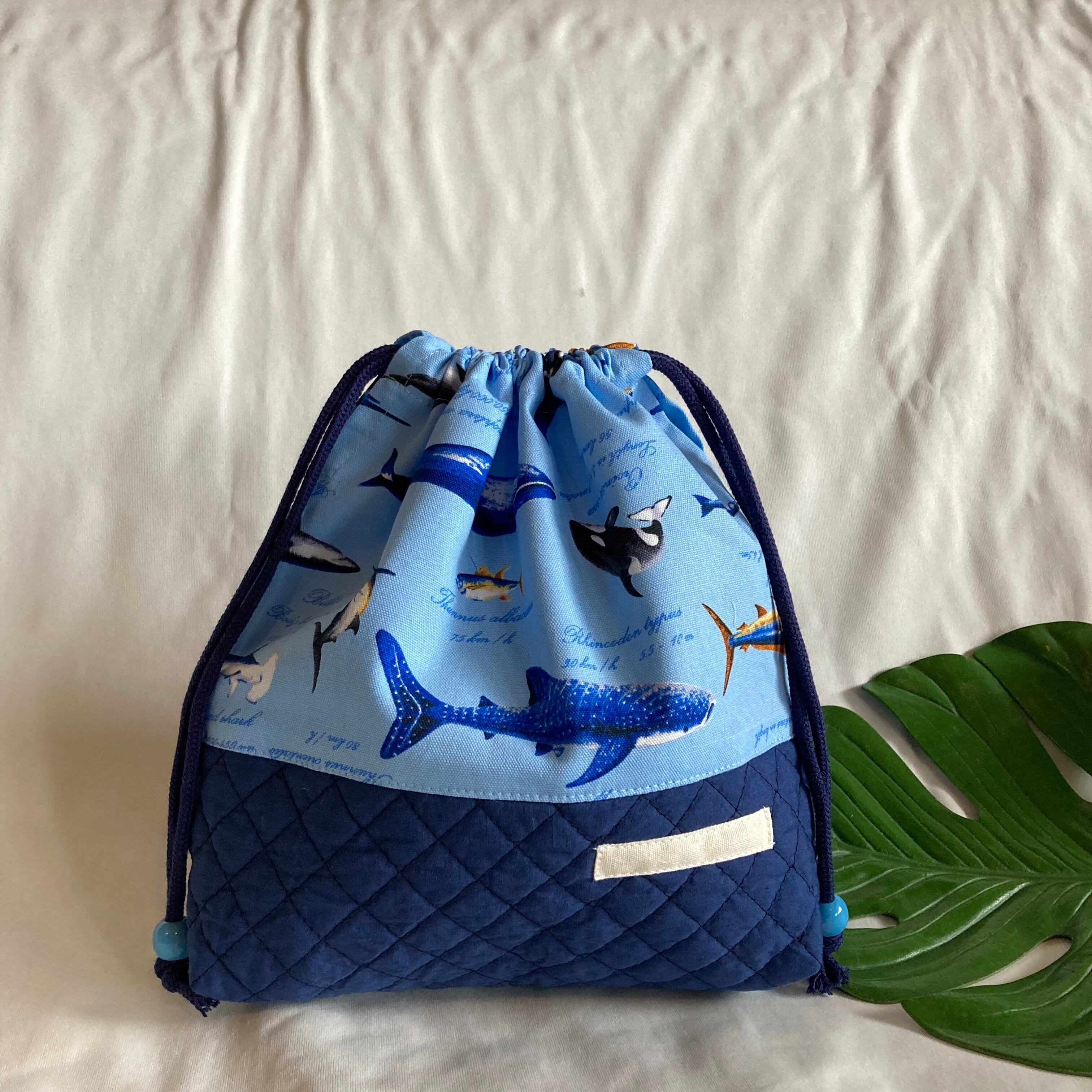 オーダーOK】入園入学ランチバッグお弁当入れ巾着☆47海の生き物水族館  