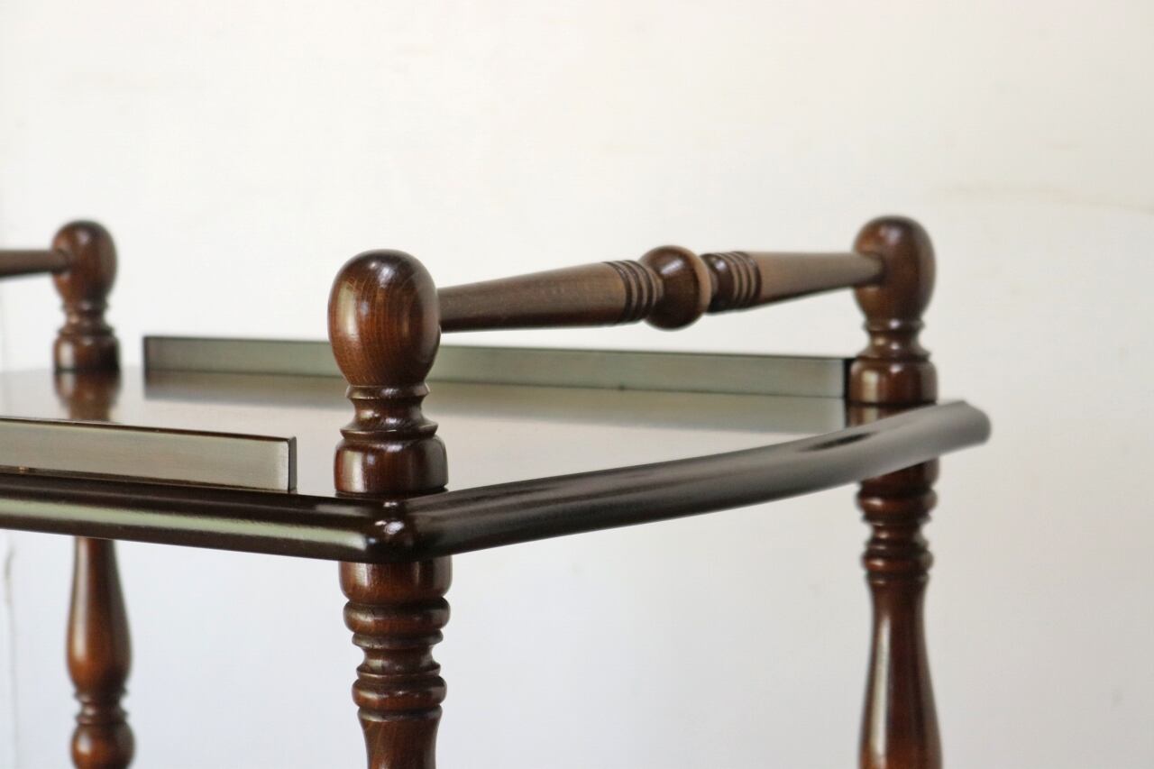 1198 レトロモダン　キャスターワゴン　飾り棚　ラック　飛騨産業　キツツキ 1198 レトロモダン キャスターワゴン 飾り棚 ラック 飛騨産業 キツツキ