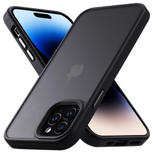 【在庫処分】COSOIK iPhone 14 Pro 用 ケース 耐衝撃 滑り止め 指紋防止 米軍MIL規格 マット仕上げ ストラップホール付き SGS認証 黄変防止 耐久性 カバー ワイヤレス充電対応 アイフォン いphone 14 Pro 用 6.1 インチ ケース マットブラック