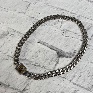 FENDI フェンディ FFロゴ　喜平チェーン ネックレス シルバー A-13107
