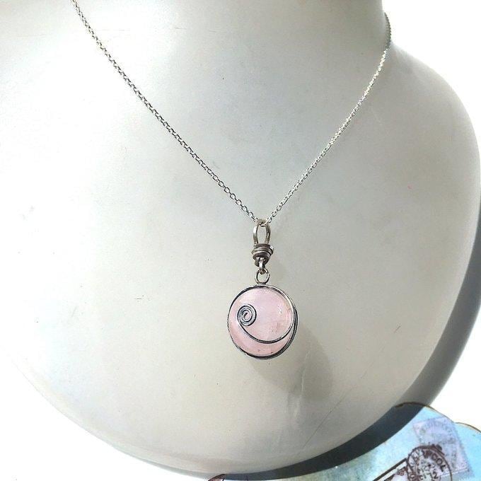 【一点物】✦ 10月の誕生石✦·.⋆SV925ローズクォーツころころボールネックレス·.⋆✦