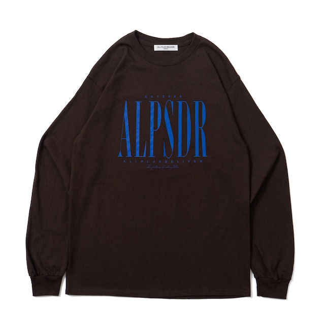 ALPSDR LOGO LS TEE / BROWN