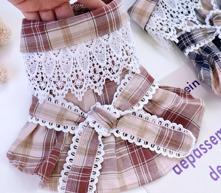 《予約》3101474 ブラウンチェックワンピース