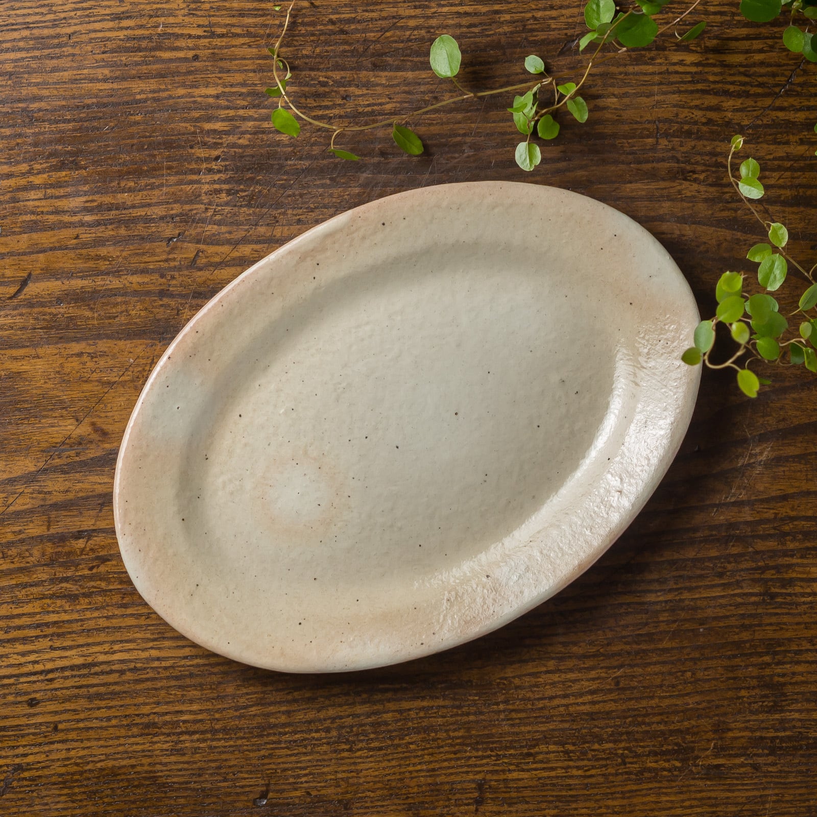 鉄散 ダ円リム長皿 小（オーバルプレート）／古谷 浩一