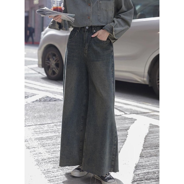 High Waist Wide Leg Jeans Pants