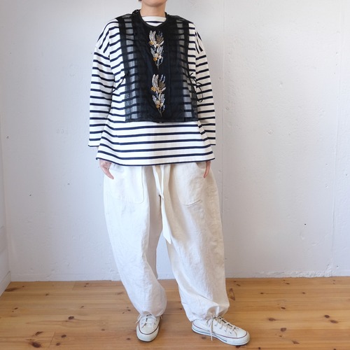 TOWAVASE(トワヴァーズ）Manon tablier シルク+刺繍 タブリエ