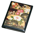 36-3605 ブック型ピクチャー 舞扇 Book-Shaped Picture w Flower and Fan