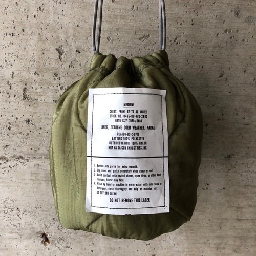 【HB1058】ショルダーミリタリー ライナーリメイクペイシェントバッグ 巾着