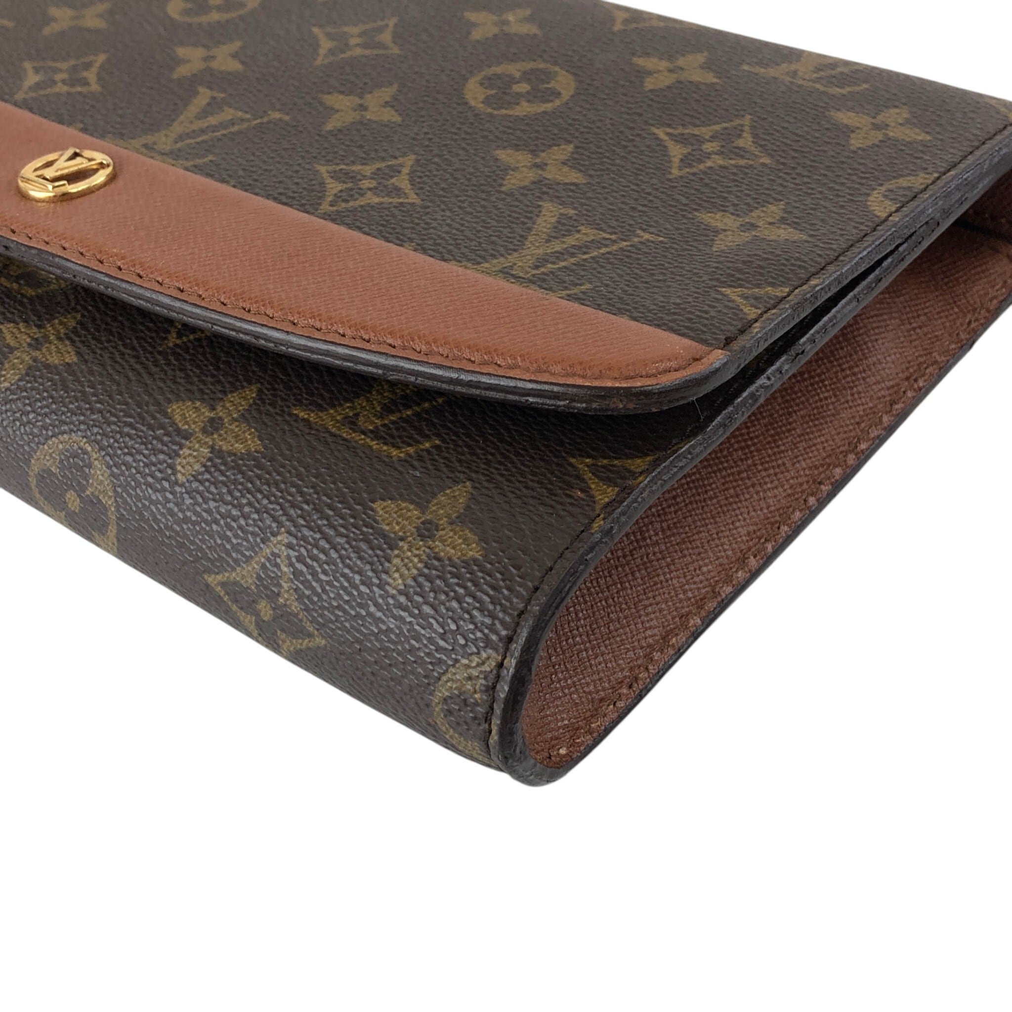 LOUIS VUITTON ルイヴィトン フラネリー45 トートバッグ ヴィンテージ モノグラム ショルダーバッグ PVC/ヌメ革 ブラウン レディース【中古】 ルイヴィトンフラネリー45 廃番 14145 ブラウン ユニセックス