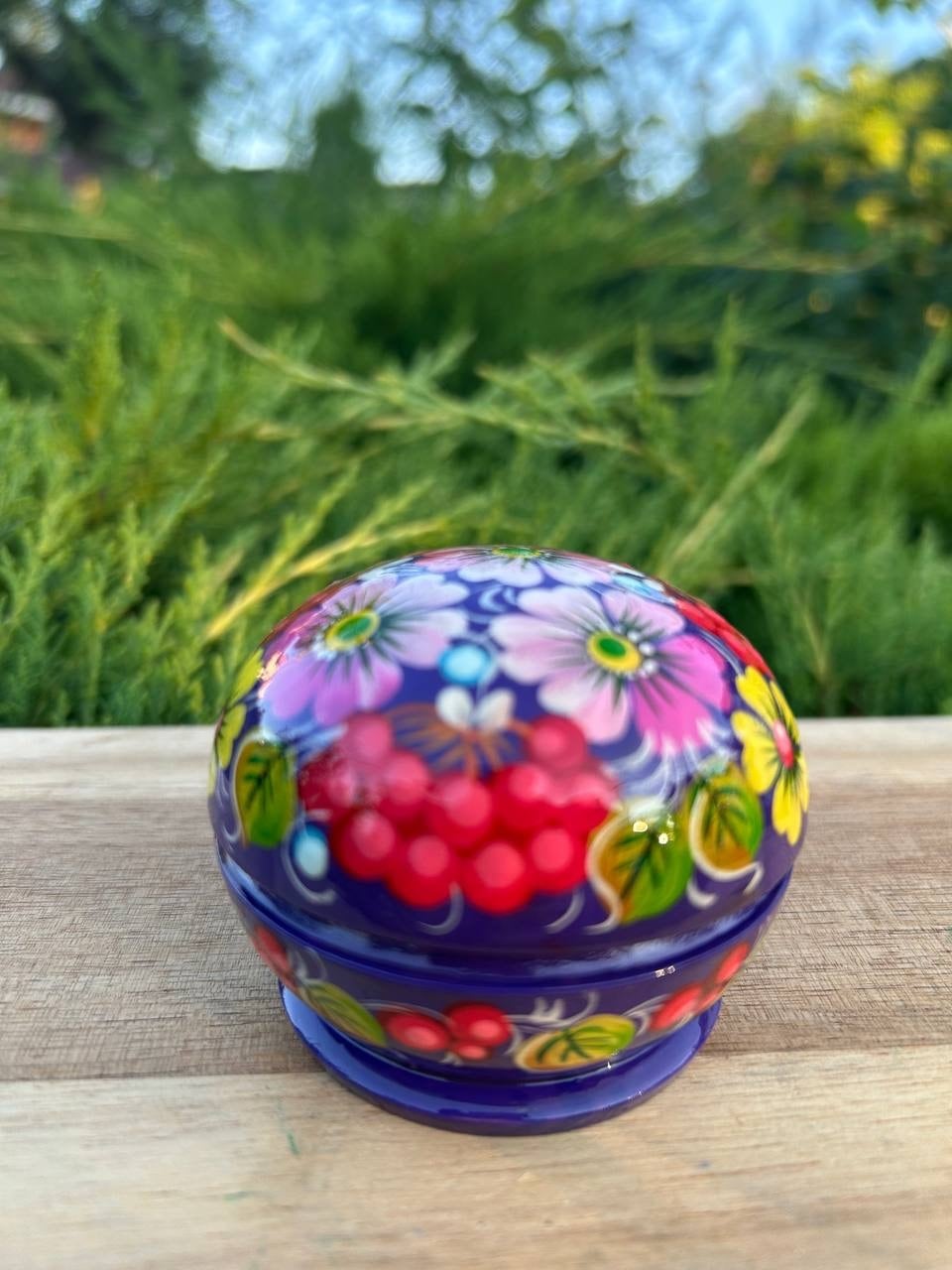 Petrykivka ペトリキフカ 手描き装飾小物入れ ジュエリーボックス