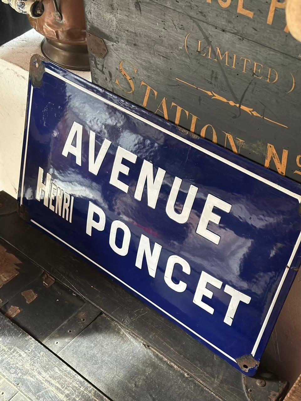 ホーロー 路面標識 サインプレート 琺瑯 エナメル | Brocante de La