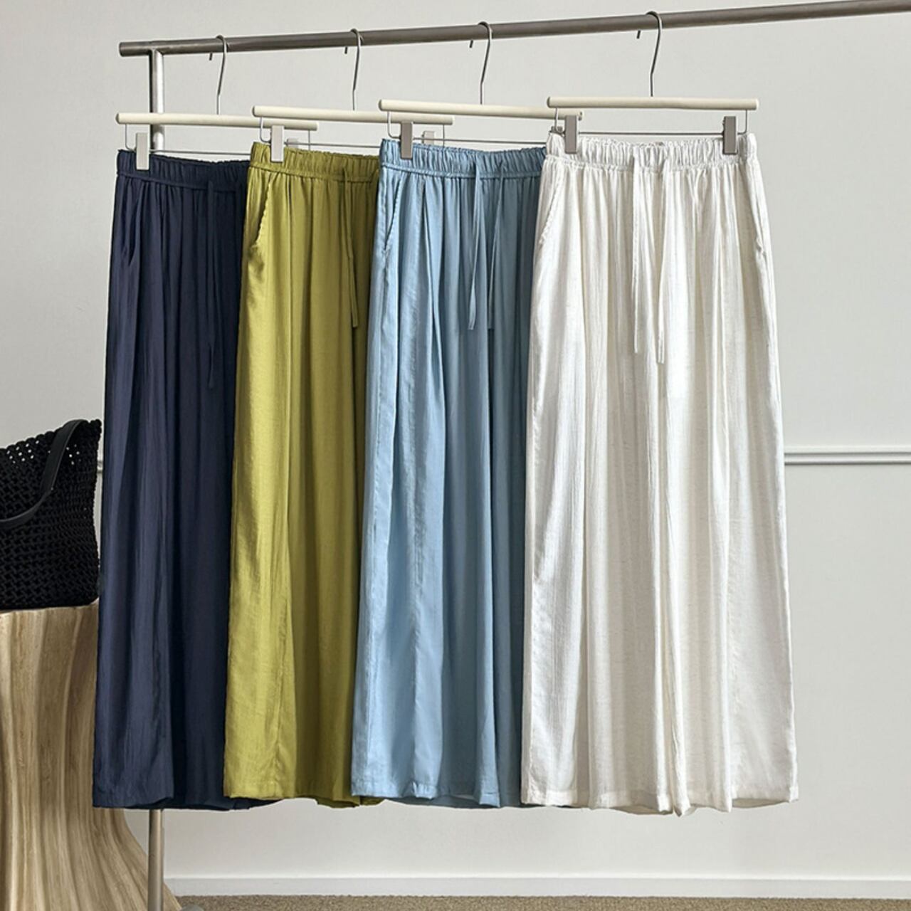 ワイドレッグルーズパンツ a0531