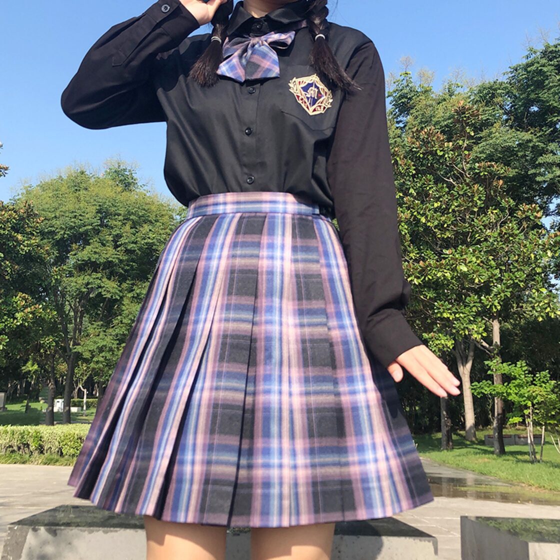 ✞ロリータJK制服 スカート セット プリーツ格子柄ベーシック 春夏秋冬 