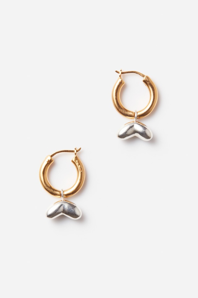 Classic earrings 02 -gold × silver-