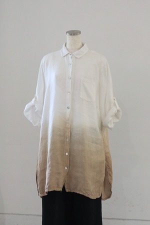 gradation linen shirt - made in Italy