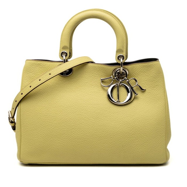 ディオール ディオリッシモ ハンドバッグ ショルダーバッグ 2WAY イエロー レザー レディース Dior 【中古】