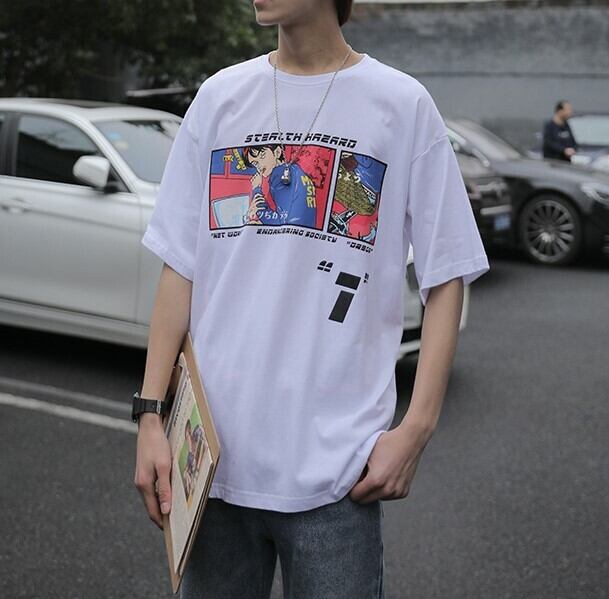 全3色 Tシャツ カットソー プリント カジュアル シンプル