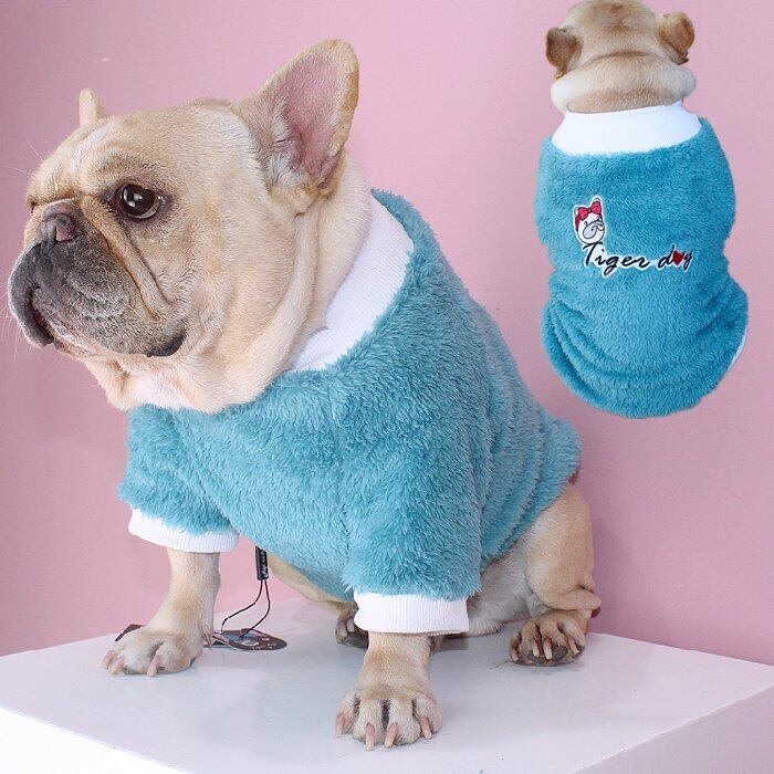 Km344tsフレンチブルドッグ 服 犬 秋冬 もこもこ 暖かい かわいい おしゃれ 動きやすい フレブル 小型犬 中型犬 秋 パグ ブルー 袖付き 刺繍 ハイネック Dearkm フレンチブルドック孔明 Km344tsフレンチブルドッグ 服 犬 秋冬 もこもこ 暖かい かわいい おしゃれ 動きやすい フレブル 小型犬 中型犬 秋 パグ ブルー 袖付き 刺繍 ハイネック Dearkm フレンチブルドック孔明