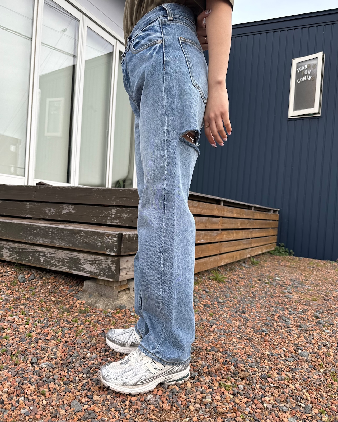 【X-girl】BACK SLIT DENIM PANTS 【エックスガール】