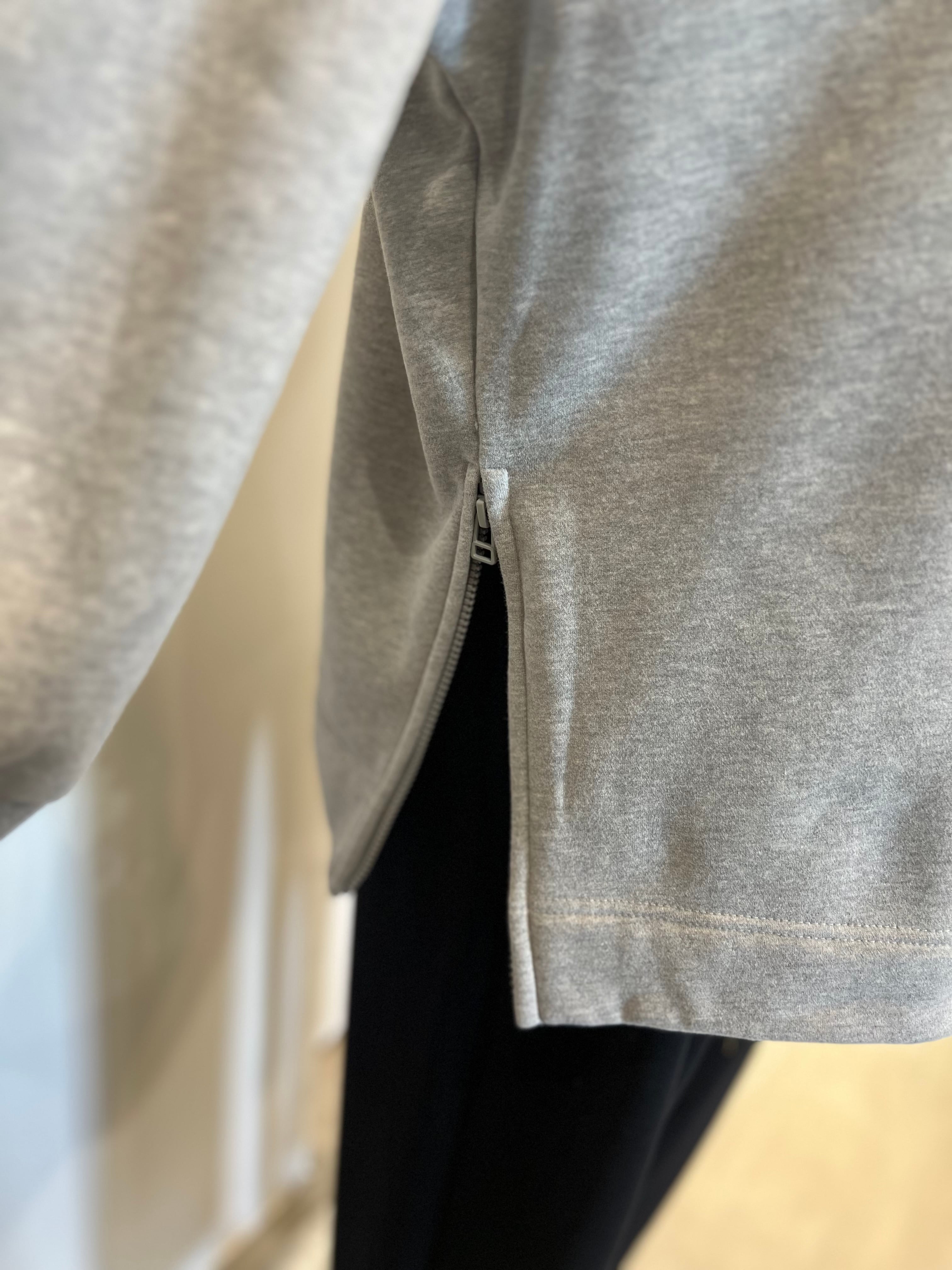 【PASSIONE】裏起毛サイドジッププルオーバー