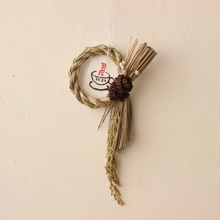 のら珈琲のしめ縄飾り