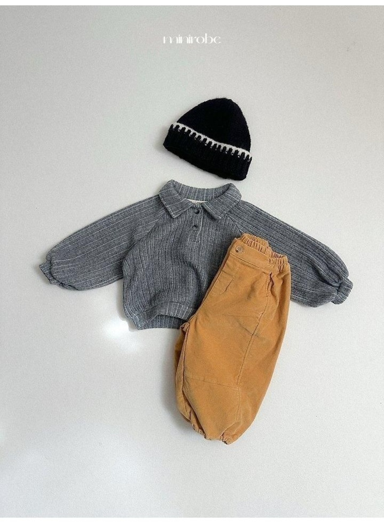 〖取寄〗韓国子供服 / 26winter / minirobe / ボーイカラートレーナー / キッズ *S~XL*