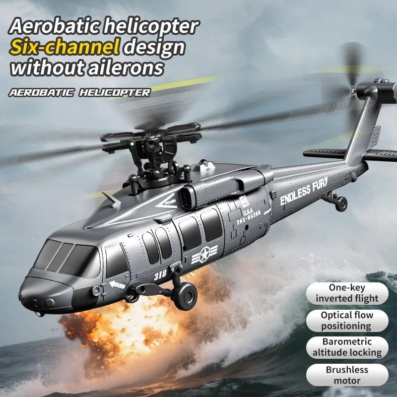 JJRC U9901 RCヘリコプター 6CH ブラシレス 逆さ飛行 スタント