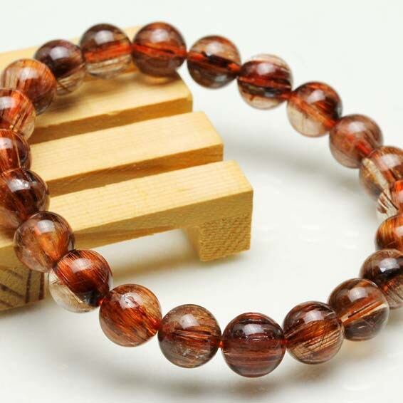 キャッツアイルチルクォーツ ブレスレット 9mm  111-10990