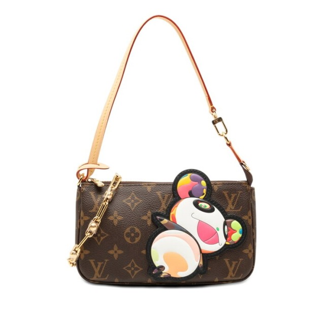 ルイ ヴィトン LV × TM モノグラム ポシェット アクセソワール 村上隆 ハンドバッグ M13440 ブラウン PVC レザー レディース LOUIS VUITTON 【中古】
