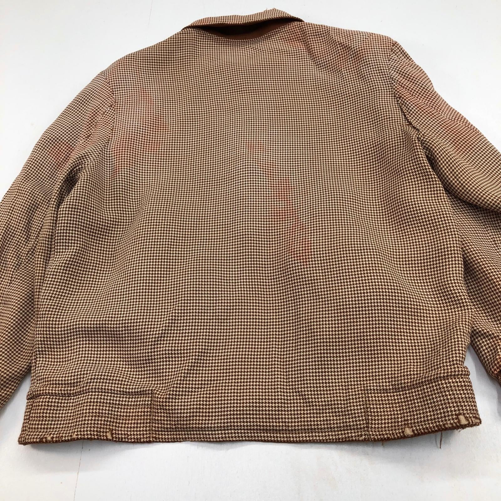 50s ギャバジンジャケット　千鳥格子柄 リバーシブル weathercrest UNKNOWN 50- 60年代 リバーシブル 無地 千鳥格子 ハウンドトゥース