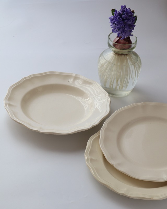 Sarreguemines サルグミンヌ 花リム 深皿プレート/E