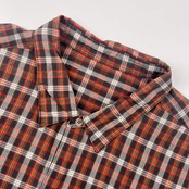 Papas パパス チェック 長袖シャツ L/レッド×グレー系 メンズ