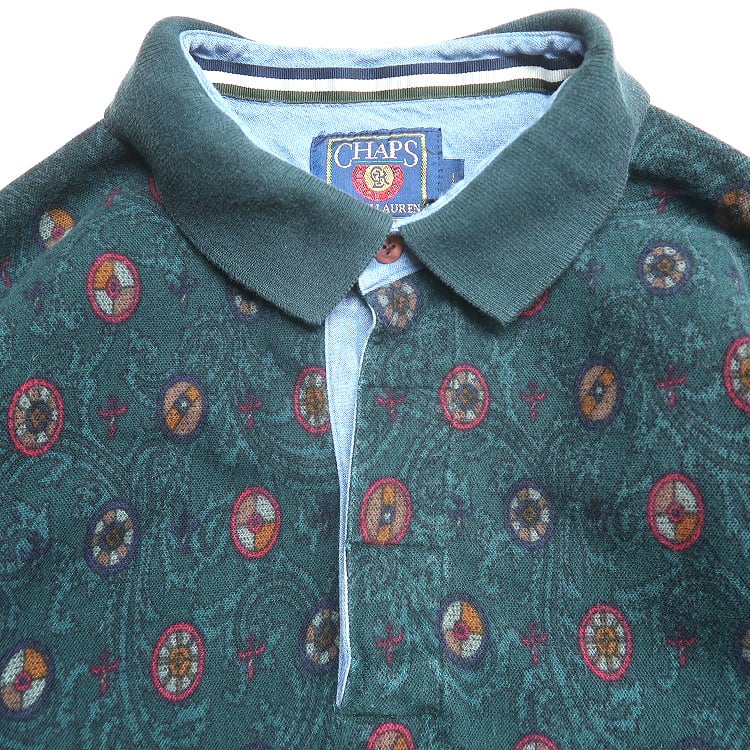 古着 80年代 チャップス ラルフローレン CHAPS RALPH LAUREN 総柄 長袖