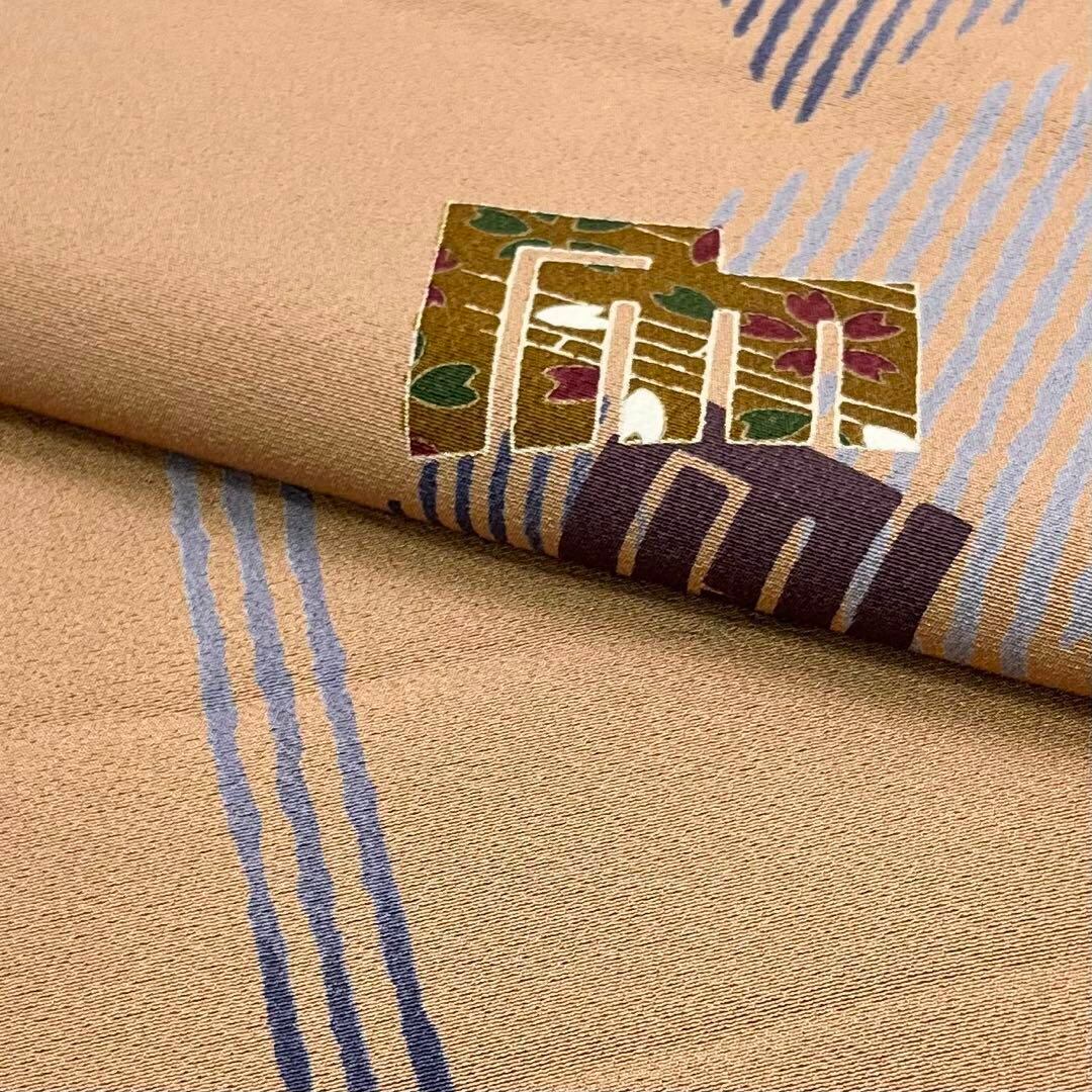 名古屋帯 源氏香 桜の花 縮緬 梅染色 O-4262 名古屋帯 源氏香 桜の花 縮緬 梅染色 O-4262 | Pay ID