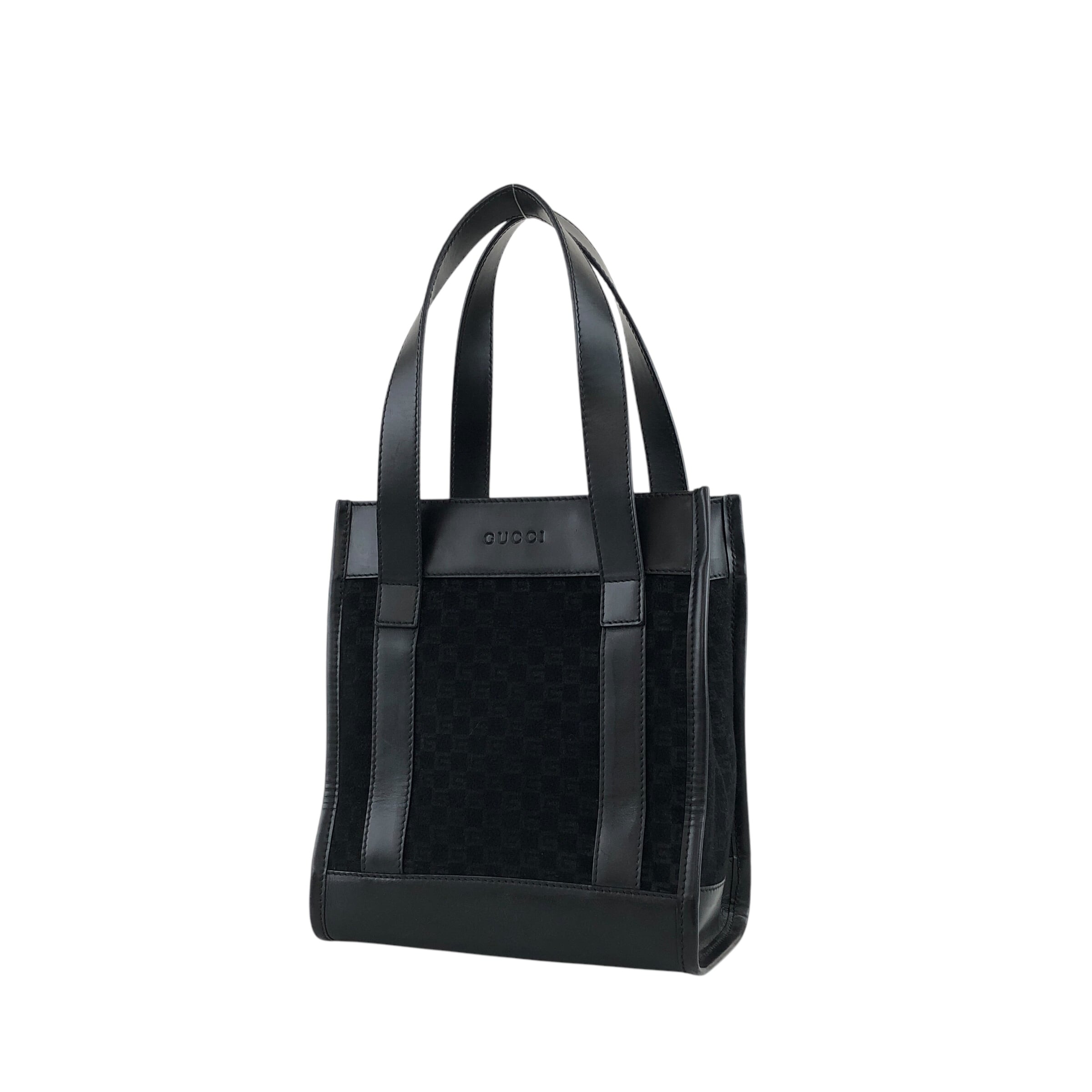 GUCCI グッチ ハンドバッグ ブラック ロゴ ウール ミニバッグ vintage