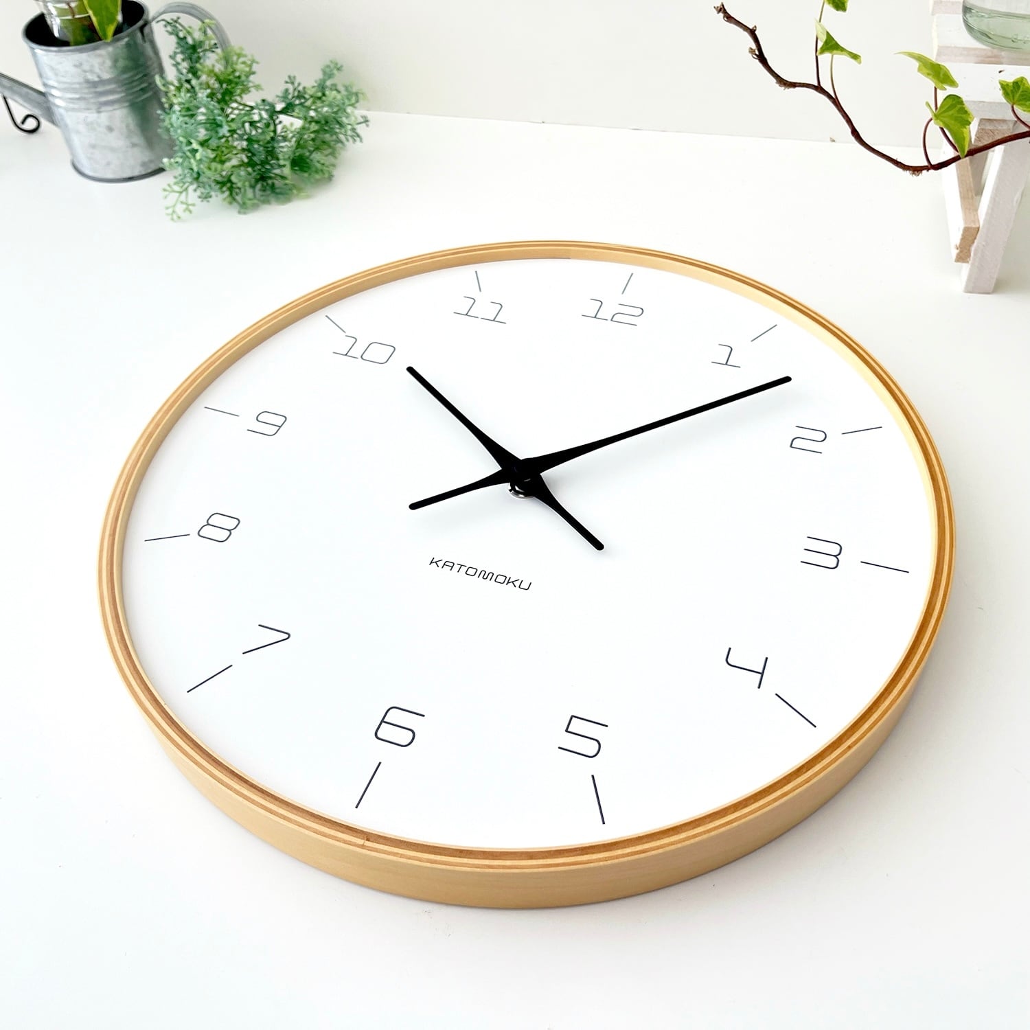 KATOMOKU plywood clock 7 ナチュラル km-71NA 掛け時計 | 加藤木工