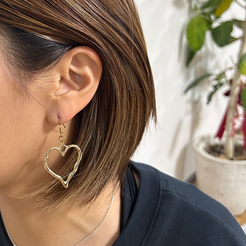 ハートピアス ピアス ハート アクセサリー ゴールド レディース