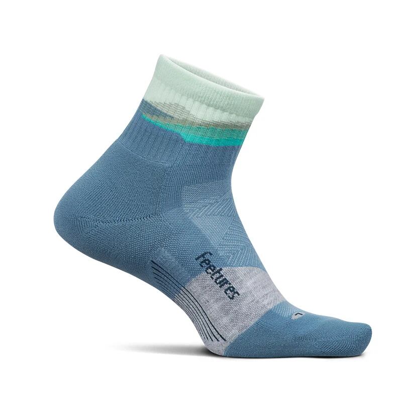 Feetures(フィーチャーズ)TRAIL MAX CUSHION QUARTER -Tectonic Blue メンズレディースソックス