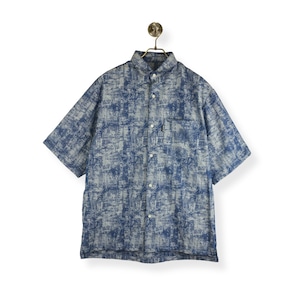 アロハシャツ　ネイビー