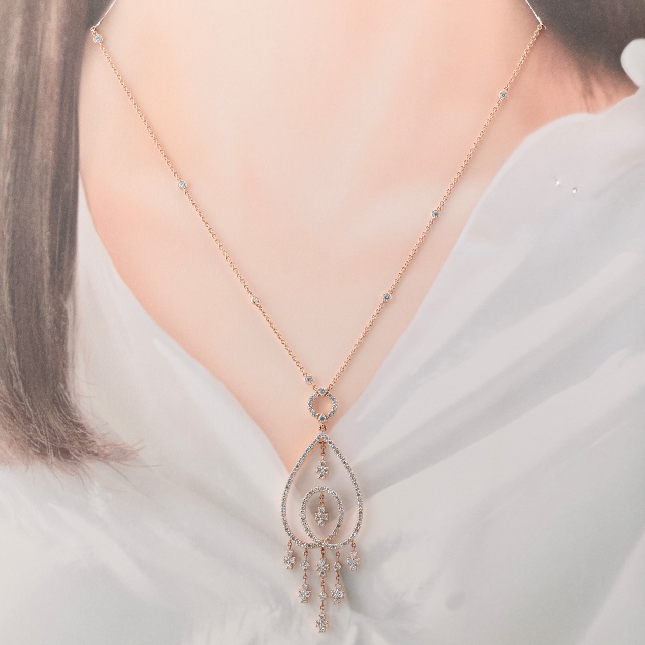 750 PG クリヴェリ ダイヤモンド 1.85ct ネックレス イタリアン 