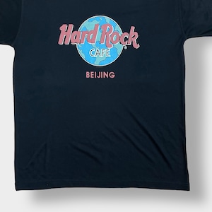 【Hard Rock Cafe】BEIJING プリント Tシャツ 北京 ロゴ ハードロックカフェ 黒t 半袖 夏物 US古着