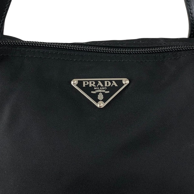 PRADA プラダ ハンドバッグ ブラック トライアングルロゴ ナイロン トートバッグ vintage ヴィンテージ オールド cxhrm8