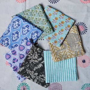 ブロックプリントのバンダナ,大包布