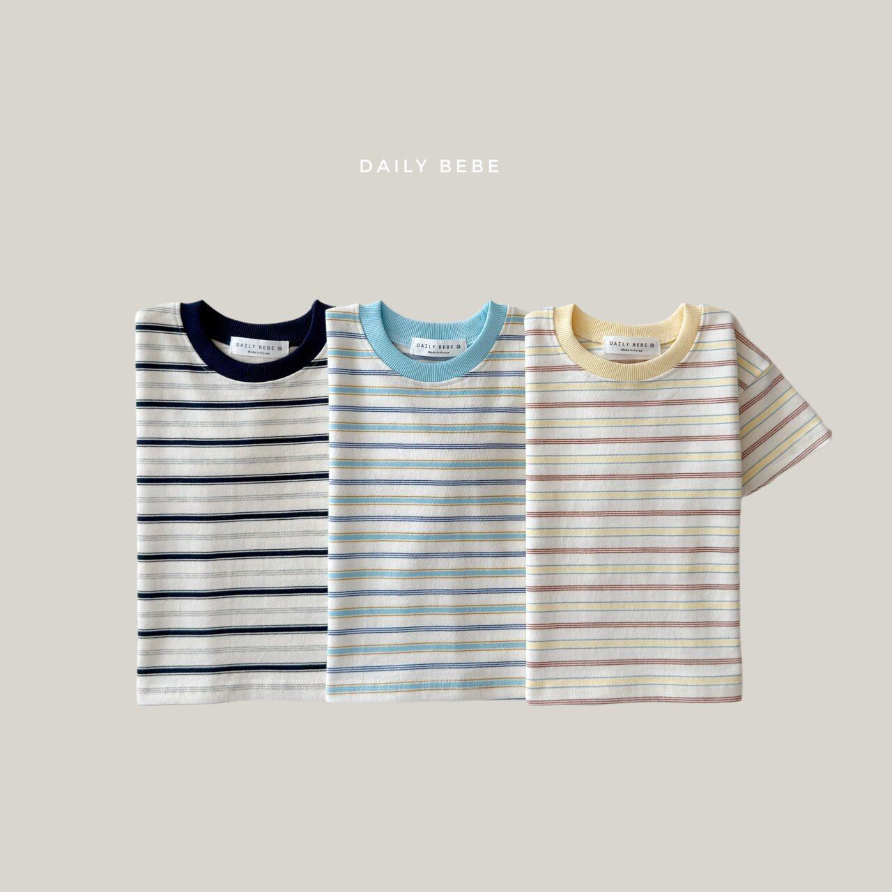 «予約»«ジュニアサイズあり»«daily bebe» ボーダートップス 3colors