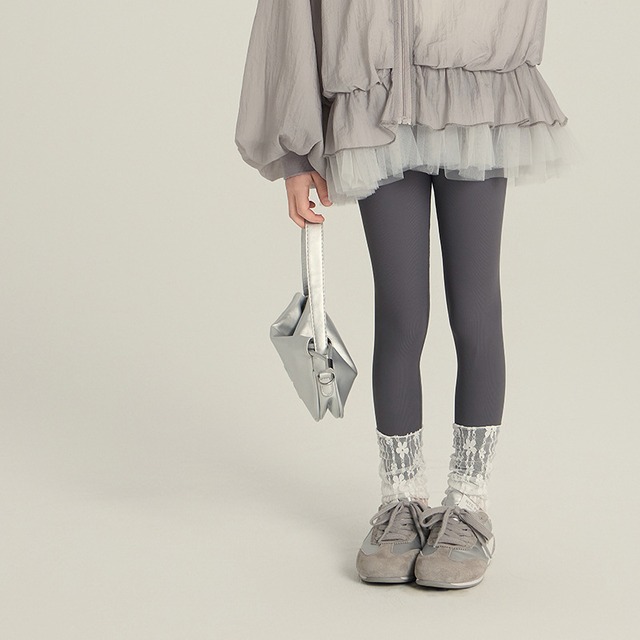 秋ダークグレーレギンス