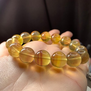 f63透明度有りイエローフローライトブレスレット